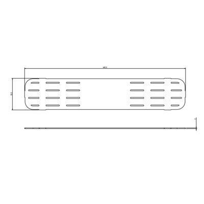 Lila Black Shower Tray Waste - 760mm