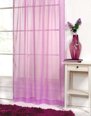 Purple deals sheer curtains