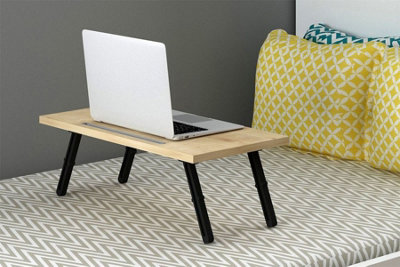 Lilas Laptop Stand with Metal Legs - Oak