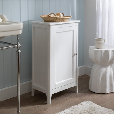 Lillestrom Single Door Bathroom Cabinet in White