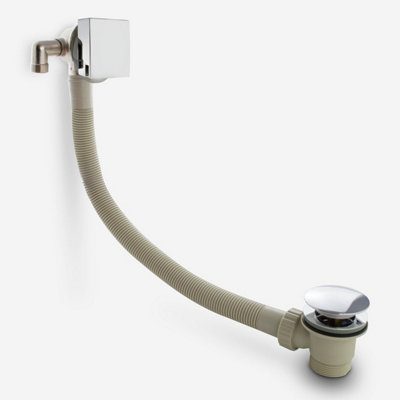 Lilly 3 Dial 3 Way Square Concealed Thermostatic Mixer Valve, Slider Rail, Square Handset, Bath Filler & Shower Head Chrome