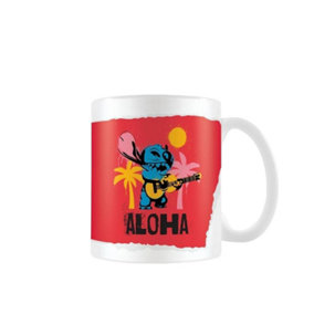 Lilo & Stitch Aloha Mug White/Red (One Size)