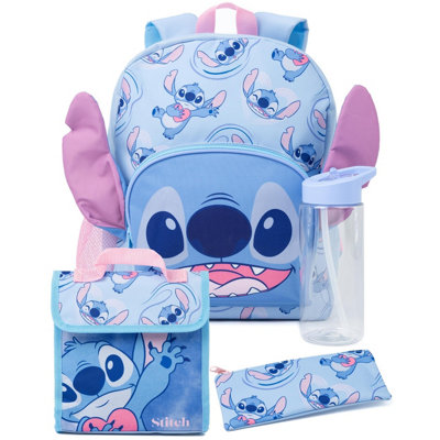 Lilo & Stitch Childrens/Kids 3D Ears Backpack (Pack of 4) Blue (One Size)