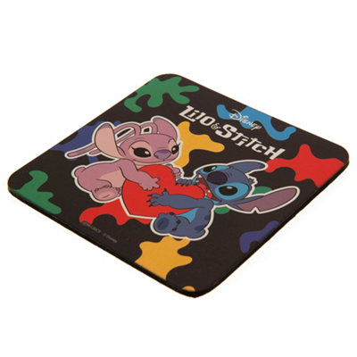 Lilo & Stitch Logo Mug Coaster And Keychain Set Multicoloured (One Size)