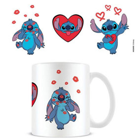 Lilo & Stitch Love Mug White/Blue/Red (One Size)