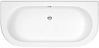 Lily Double Ended Curved Back To Wall Bath Tub, Leg Set & Panel (Tap and Waste Not Included) - Balterley