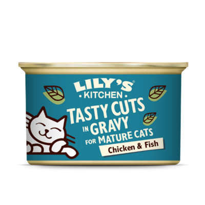 Lily's Kitchen Cat Tasty Cuts Chicken & Fish for Senior Cats (Pack of 24)