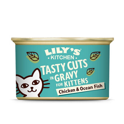 Lily's Kitchen Cat Tasty Cuts Chicken & Ocean Fish for Kittens (Pack of 24)