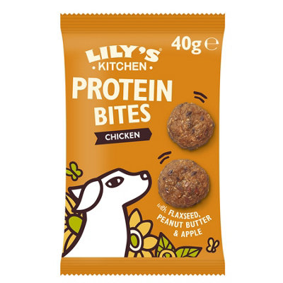 Lily's Kitchen Chicken Protein Bites for Dogs 40g (Pack of 12)