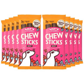 Lily's Kitchen Natural Dog Dental Chew Sticks with Beef, 10 x 120 g