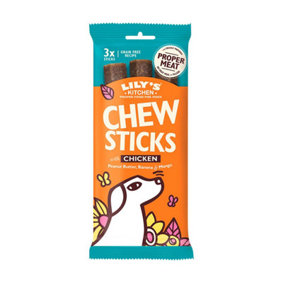 Lily's Kitchen Natural Dog Dental Chew Sticks with Chicken, 10 x 120 g