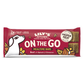 Lily's Kitchen On The Go Bar For Dogs Beef 40g (Pack of 16)