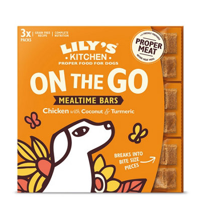 Lily's Kitchen On The Go Bar for Dogs Chicken MPK 3x40g (Pack of 12)