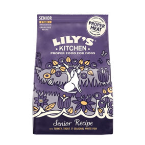 Lily's Kitchen Senior Recipe with Turkey & Fish - Grain-Free Dog Dry Food, 12kg
