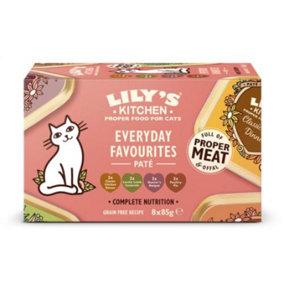 Lily's Kitchen Wet Cat Tray Favourites Multipack 8x85g (Pack of 4)