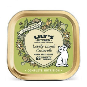 Lily's Kitchen Wet Cat Tray Lovely Lamb Casserole 85g (Pack of 19)