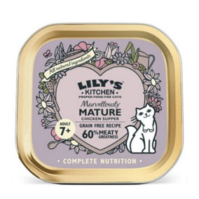 Lily's Kitchen Wet Cat Tray Mature Chicken Supper 85g (Pack of 19)