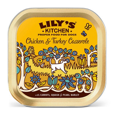 Lily's Kitchen Wet Dog Tray Chicken& Turkey Casserole 150g (Pack of 10)