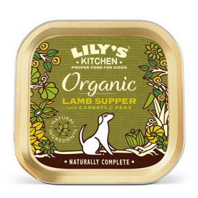 Lily's Kitchen Wet Dog Tray Organic Lamb Supper 150g (Pack of 11)