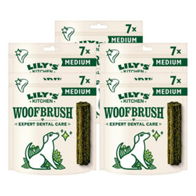 Lily's Kitchen Woofbrush Dog Dental Chew For Small-Large Dogs, Medium 5 x 28g