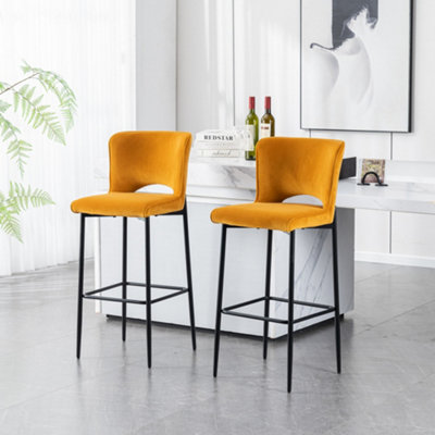 Mustard yellow bar online stool