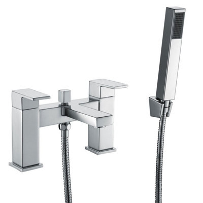 Lima Cube Bath Shower Mixer & Shower Handset Chrome