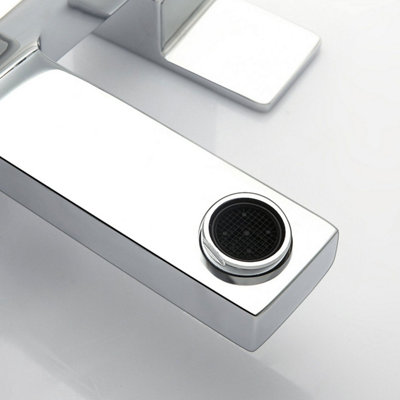 Lima Cube Bath Shower Mixer & Shower Handset Chrome - 4