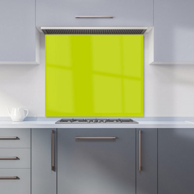 Lime Green Colour Kitchen Splashback