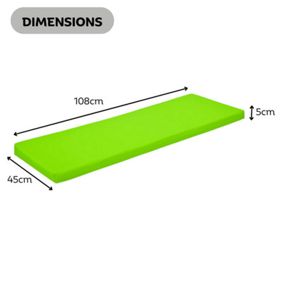 Lime Green Garden Bench Seat Cushion Non Slip Comfortable Patio Bench Cushions Swing Cushions - 4