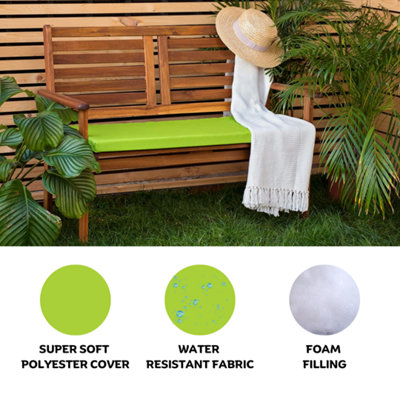 Lime Green Garden Bench Seat Cushion Non Slip Comfortable Patio Bench Cushions Swing Cushions DIY at B Q