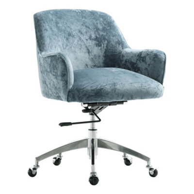 Lime Green Ice Velvet Swivel Office Chair Desk Chair with Armrest