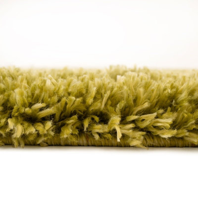 Lime Green Thick Soft Shaggy Area Rug 160x230cm