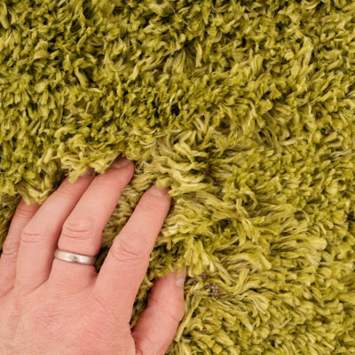 Lime Green Thick Soft Shaggy Area Rug 160x230cm