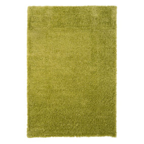 Lime Green Thick Soft Shaggy Area Rug 80x150cm