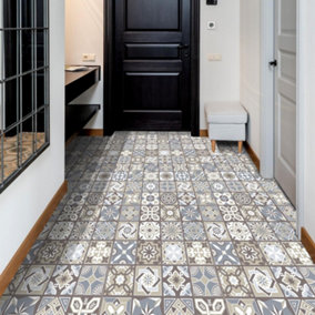 Limestone Spanish Tiles Self-adhesive kitchen, bathroom, home floor sticker DIY