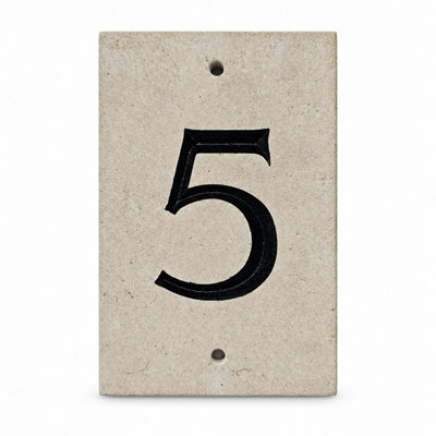Limestone Tile Number 5 (14x9cm)