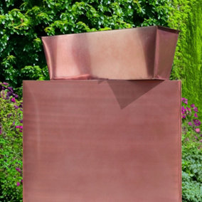 LIMITED EDITION - 75cm Long Zinc Galvanised Rose Gold 90cm Tall Trough Planter