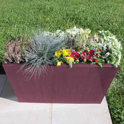LIMITED EDITION - 75cm Long Zinc Galvanised Rose Gold 90cm Tall Trough Planter