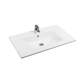 Limoge 4001A Ceramic 76cm Thin-Edge Inset Basin with Scooped Bowl