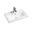 Limoge 5004 Ceramic 61cm Mid-Edge Inset Basin with Dipped Bowl