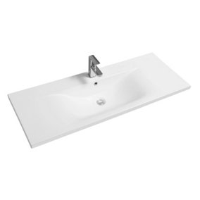 Limoge 5089 Ceramic 121cm Thin-Edge Inset Basin with Dipped Bowl