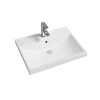 Limoge 5409 Ceramic 60.5cm Thick-Edge Inset Basin with Scooped Full Bowl