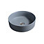 Limoge 7844 Ceramic Vert Round Countertop Basin in Dark Grey