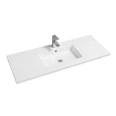 Limoge Mid-Edge 5012 Ceramic 121cm Inset Basin with Rectangular Bowl ...
