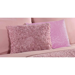 Limoge Raised Roses Floral Filled Cushion