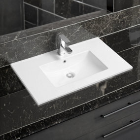 Limoge Thin-Edge 4001A Ceramic 81cm Inset Basin with Scooped Bowl