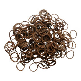 Lincoln Plaiting Bands (500 Pack) Brown (One Size)
