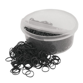 Lincoln Plaiting Bands In Half Open Container Black (One Size)