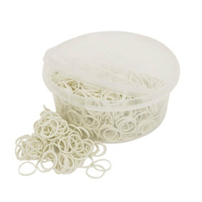 Lincoln Plaiting Bands In Half Open Container White (One Size)