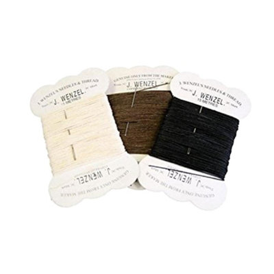 Lincoln Plaiting Thread (Pack of 12) Black/Brown/White (One Size)